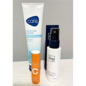 Avon Hand & Face Bundle Silicone Hand Cream Anew Lip Treatment Set & Fix Spray